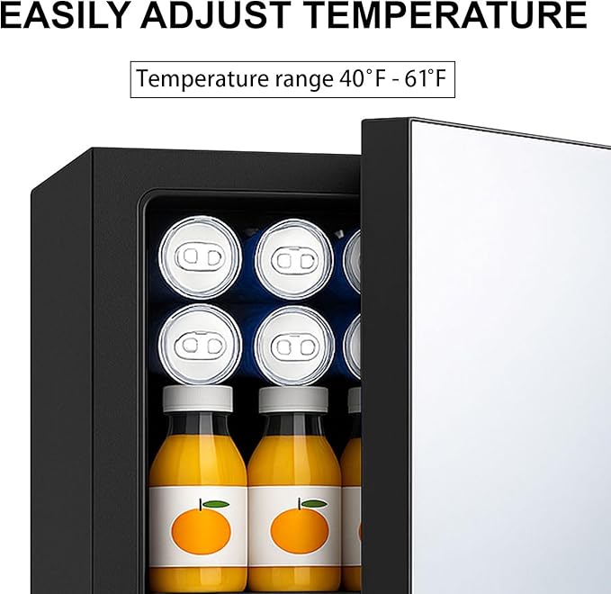 0.95 Cu.Ft Mini Refrigerator and Beauty Fridge, 24 Cans Mini Fridge - Image 3