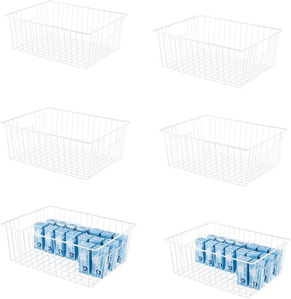 Upright Freezer Organizer Bins， Freezer Baskets by lonpute