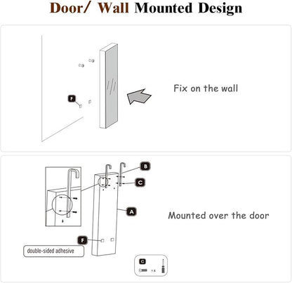 Giantex Wall Door Mounted Jewelry Armoire Cabinet - Image 8