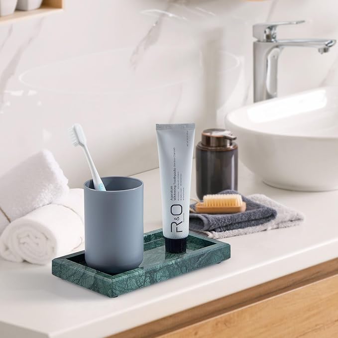 Natural Small Marble Vanity Tray, Luxury Stone Organizer - Image 5