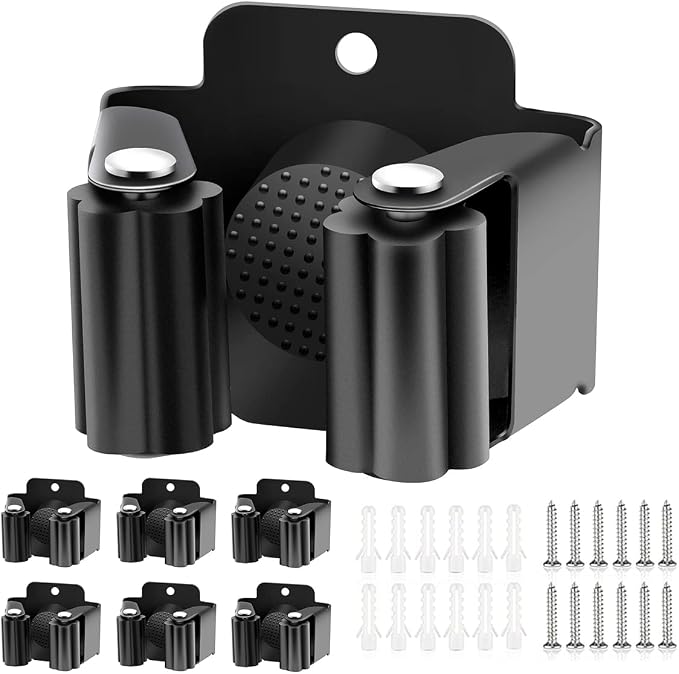 Verdenu 6 Pack Broom Holder, Stainless Steel Command Broom Holder by Verdenu