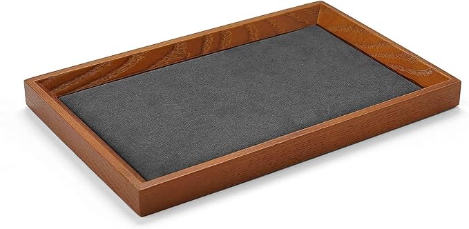 Oirlv Solid Wood Small Jewelry Tray Trade Showcase Countertop Jewelry Display - Image 4