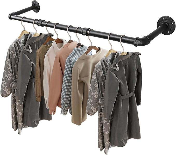 Livabber Industrial Pipe Clothes Rack, Heavy Duty Detachable Iron Garment Rack by Livabber