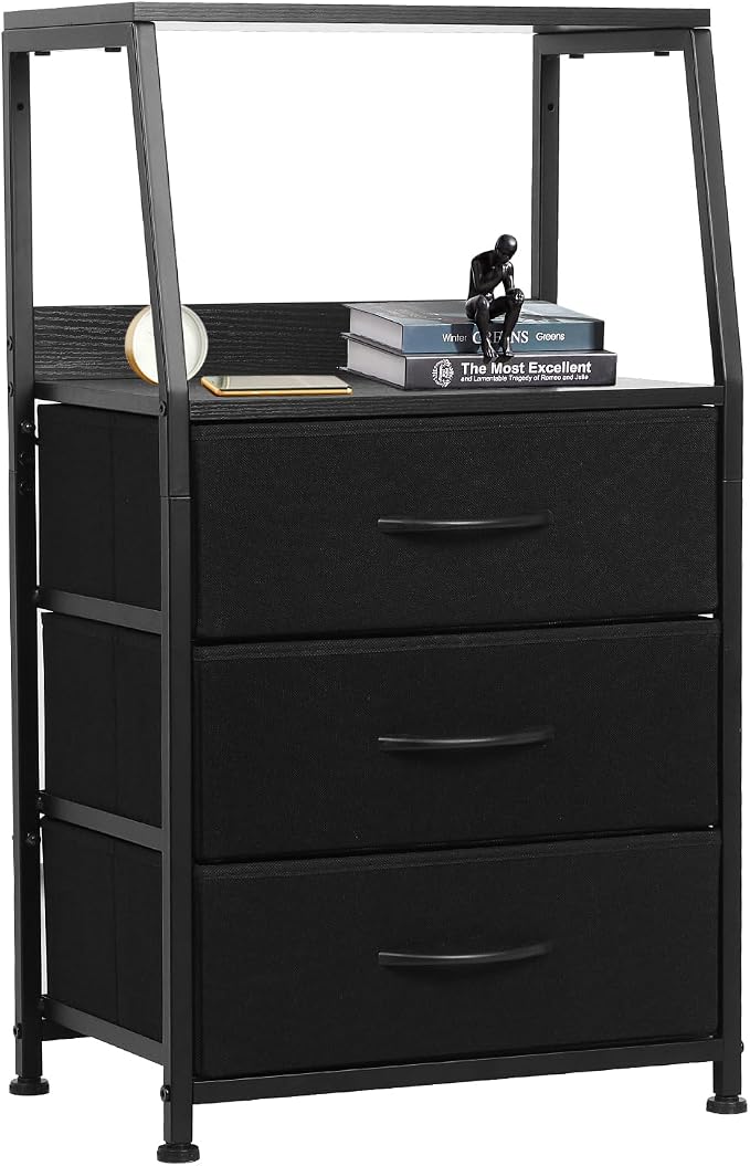 Dresser for Bedroom, Fabric Nightstand Tall Dresser & Chests of Drawers by Unknown