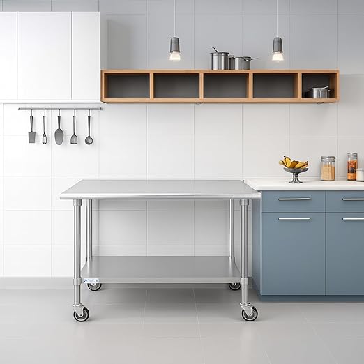 Hally Stainless Steel Table for Prep & Work 24 x 48 Inches - Image 8