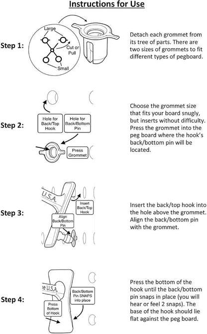 PegPro™ 2" Straight Hooks for 1/4" Pegboards - Image 7