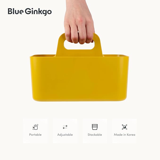 BLUE GINKGO Stackable Organizer Caddy – Korean-Made Portable Tote - Image 5