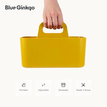 BLUE GINKGO Stackable Organizer Caddy – Korean-Made Portable Tote - Image 5