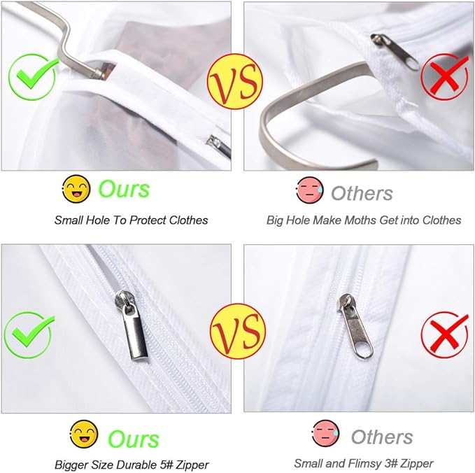 Suit Bags for Closet Storage Garment Bag 24''X40'' Clear Garment Bags for - Image 4