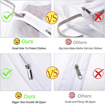 Garment Bags for Hanging Clothes 24'' x 60'' Coat Covers for Closet Foldable - Image 3