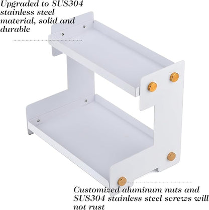 FFK 2 Tier Bathroom Countertop Organizer, SUS 304 Stainless Steel Storage Shelf - Image 4