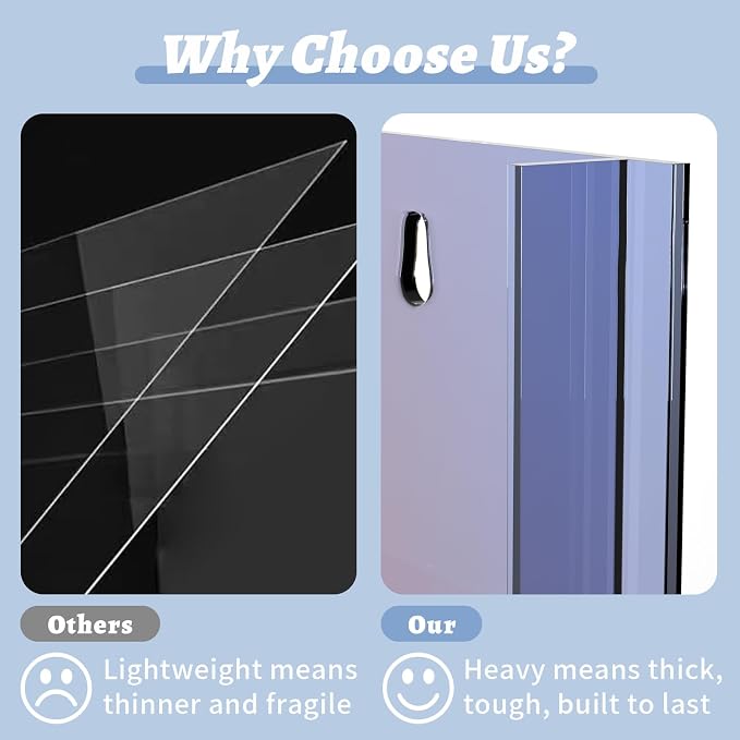 Iridescent Acrylic Wall Mounted Brochure Holder, 6 Magazine Holders and 12 - Image 5