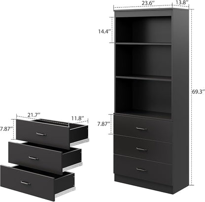 oneinmil 70" H 6-Tier Bookshelf - Image 2
