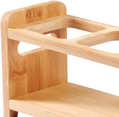 4 Holes Oil Bottle Rack, Wood Multifunctional Storage Rack, Anti Slip Seasoning - Image 5