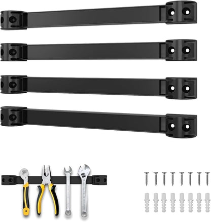 12" Magnetic Tool Holder, 4 Packs Magnetic Storage Strips Magnet Bar PVC Coated by SDLDEER