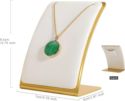GemeShou White Necklace display stand, Velvet Jewelry necklace display holder - Image 4