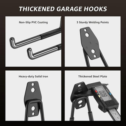 30 Pack Utility Steel Heavy Duty Wall Mount Garage Hooks, - Image 4