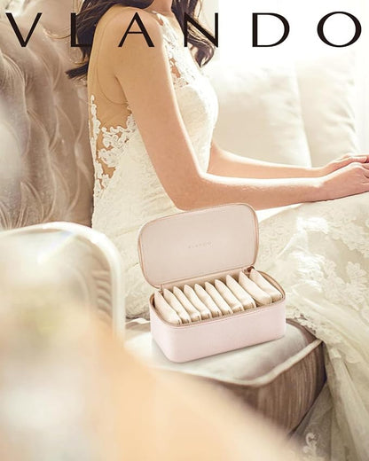 Vlando Jewelry Box with 12 Velvet Jewelry Bags Travel Jewelry Case - Image 5