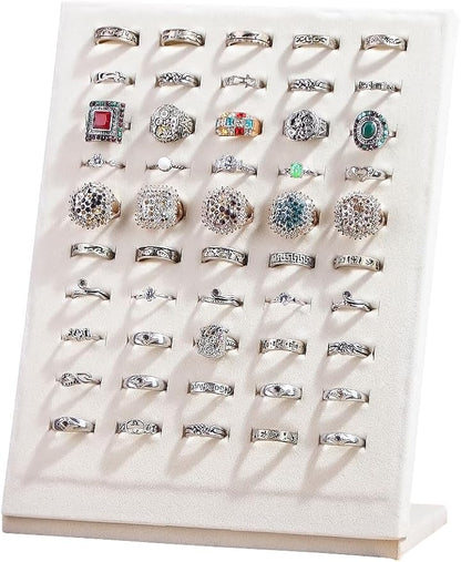 50 Slots Rings Display Stand, Ring Organizer Holder Stand by FocusOnJewelryDisplay