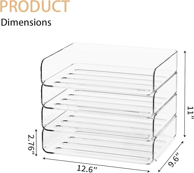 4-Tier Acrylic Paper Tray Organizer - Image 5