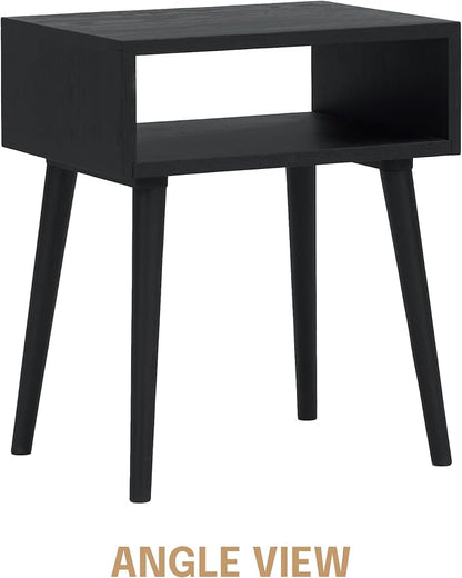 NTC Solid Oak Zoe Nightstand, Mid Century Modern Side Table Bedroom, Bedside - Image 4