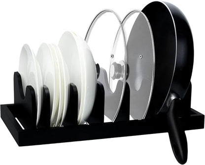 MinBoo Bamboo Pot Lid Organizer Pot Lid Holder, Pot and Pan Organizer Drawer by MinBoo