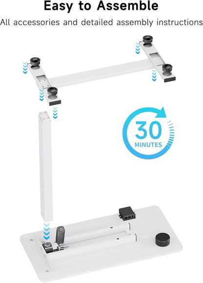 BIZUM Small Electric Standing Desk Bedside Table - Image 8