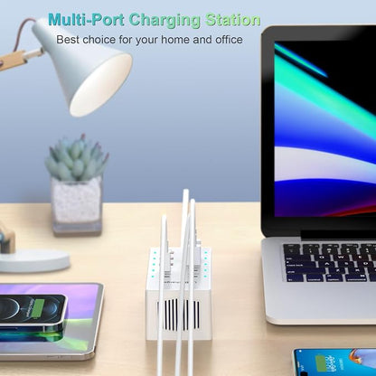USB C Charging Station Cell Phone Wall Charger 10Ports USBC Fast Charging Power - Image 4