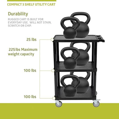 Pearington 3-Tier Compact Multi-Purpose Plastic Utility Cart - Image 8