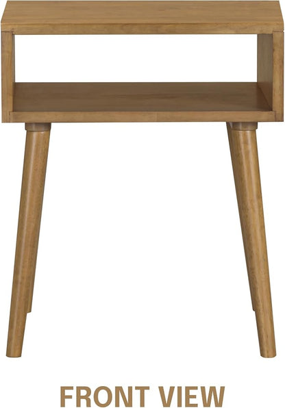 NTC Zoe Solid Wood Nightstand, Mid Century Modern Side Table Bedroom, Bedside - Image 4