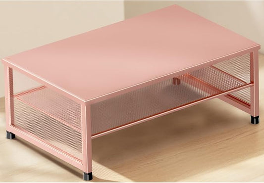Desk Organizers and Accessories, 2-Tier Metal Computer Monitor Stand Riser by ECOLOVI