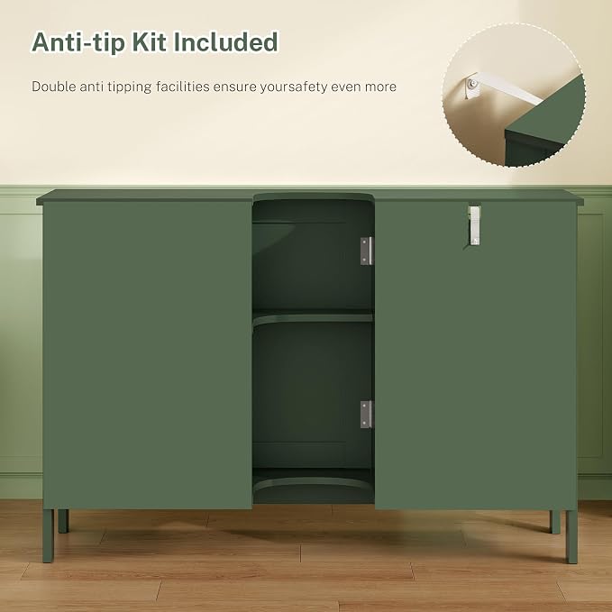 TEENFON 35.4" Pedestal Sink Storage Cabinet - Image 7