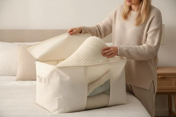 Soft Large Canvas Comforter Storage Bags - Image 5