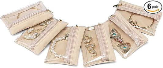 Vlando 6 Pcs Travel Jewelry Organizer Velvet Jewelry Pouch by VLANDO