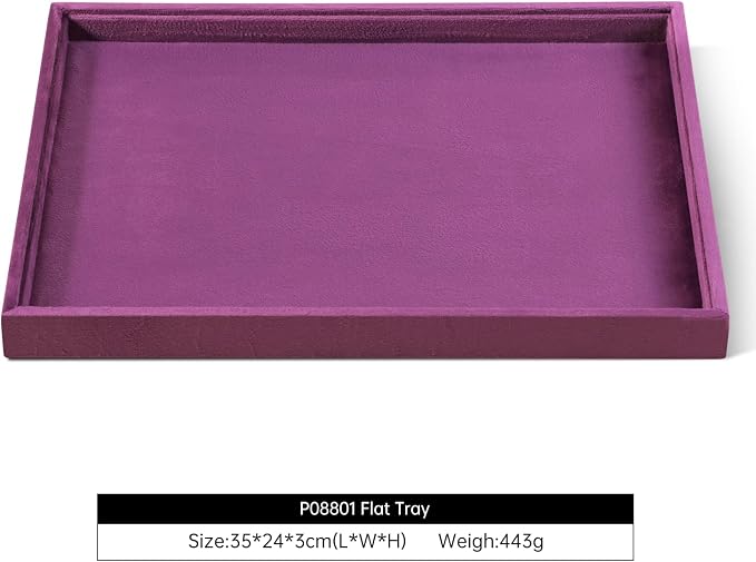 Velvet Stackable Jewelry Display Flat Tray - Image 2