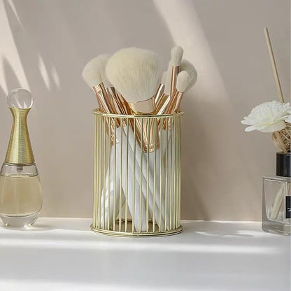 Gold Metal Pen Holder Cup for Desk Makeup Brushes Pencil Holders Home Office - Image 6