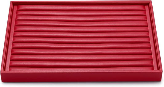 Oirlv Gorgeous Red Leather Ring Organizer Tray Jewelry Display Tray Stackable by Oirlv