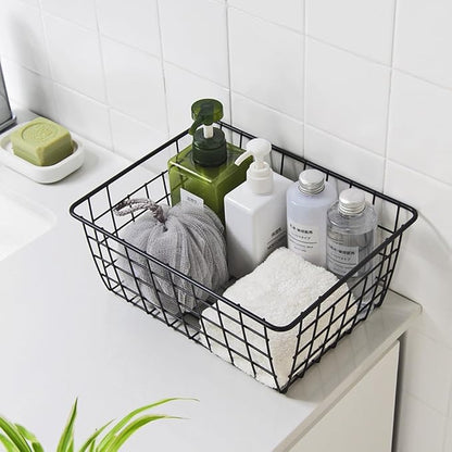 Kitchen Wire Baskets Farmhouse Decor Metal Food Storage Organizer, Household - Image 7