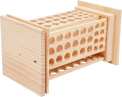 125-Slot Wooden Essential Oil Display Rack, Rotating 360° Organizer - Image 4