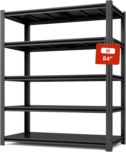 55.12" W Father&I 5-Shelf Industrial Adjustable Heavy-Dudy Tall Metal Steel by SYLOUGH
