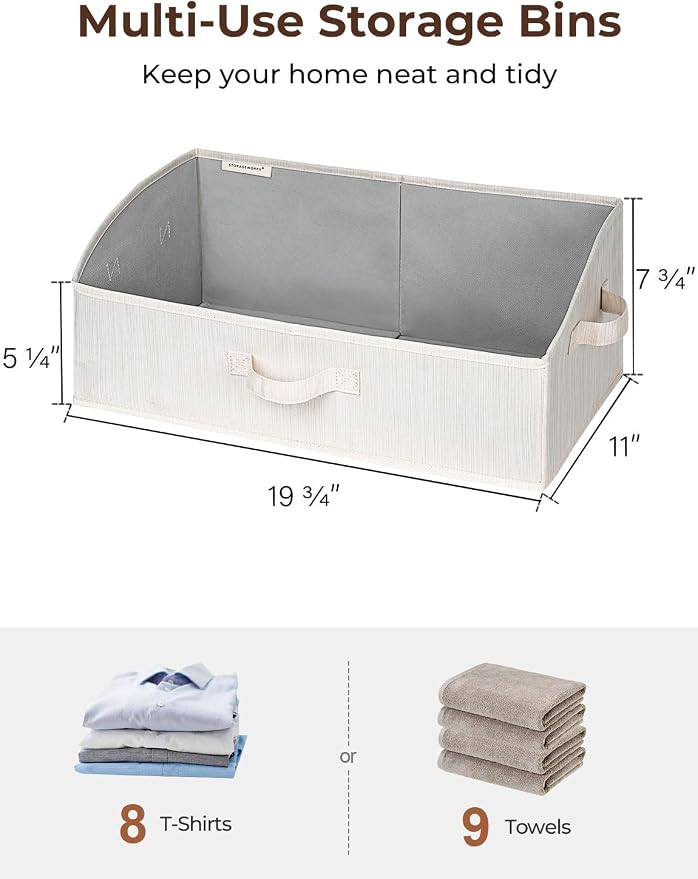StorageWorks Closet Storage Bins, Trapezoid Organizer Box - Image 5