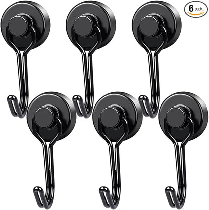 MIKEDE Magnetic Hooks, 40Lbs Heavy Duty Neodymium Magnet Hooks Black Magnets by MIKEDE