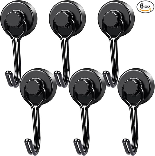 MIKEDE Magnetic Hooks, 40Lbs Heavy Duty Neodymium Magnet Hooks Black Magnets by MIKEDE