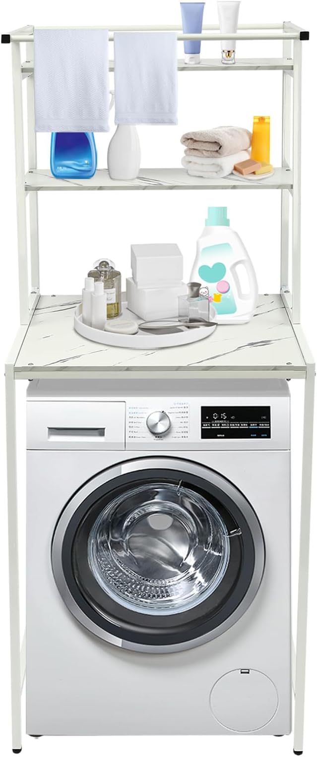 Over Washer and Dryer Shelves, Dryer Storage Shelf, 3 Tiers Laundry Room by KannBeki