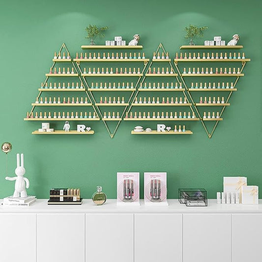 Wall Mounted Shelf Nail Polish Bottle Display Rack, Triangular Essential Oil by Unknown