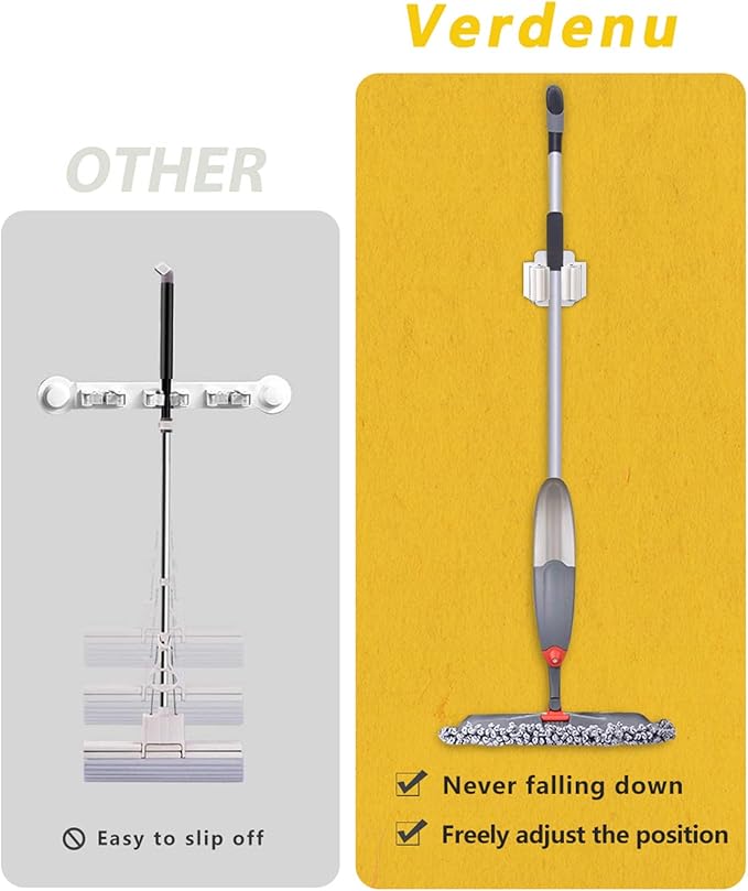 Verdenu 10 Pack Broom Holder Wall Mount, Mop and Broom Holder Wall Mount - Image 4