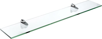 Spancraft Glass H-4.75x18-Chrome Heron Glass Shelf, 4.75" x 18" by Spancraft