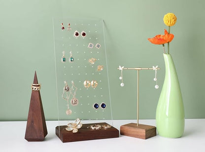GemeShou walnut earring display - Image 3