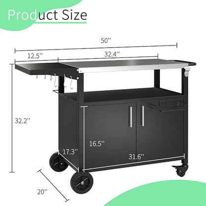 Shintenchi Outdoor Grill Cart Table - Image 5