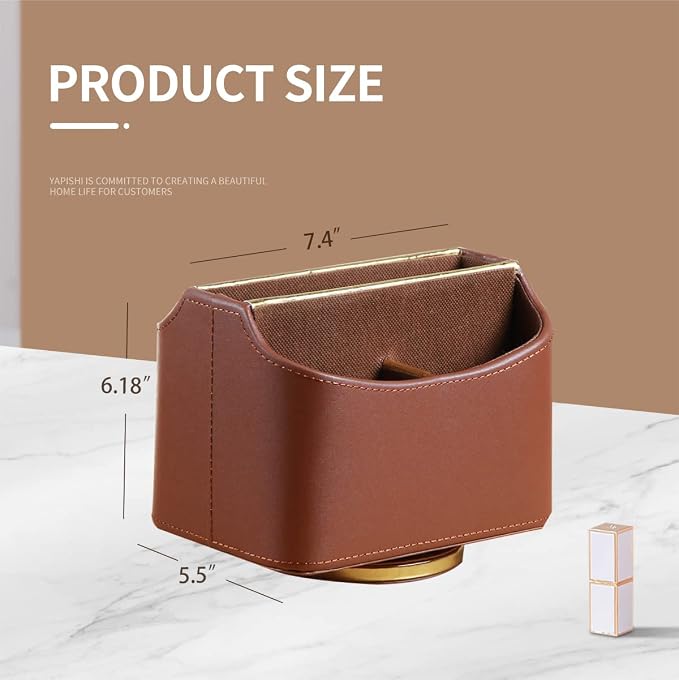 YAPISHI Remote Control Holder, Swivel Desk Organizer and Accessories Decorations - Image 3